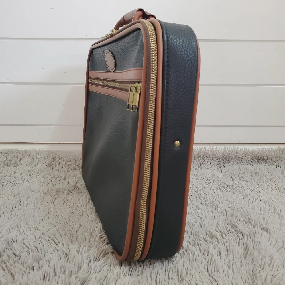 Solight Rare‎ Vintage Leather Business Bag Handheld Black and Brown Made in USA